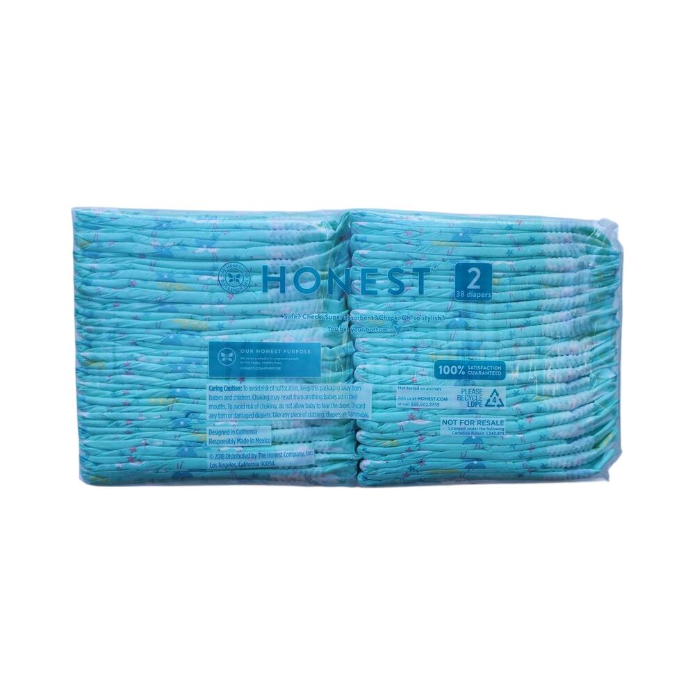 Honest Diapers Size 2 38 Count Clean Conscious Baby Disposable Sealed